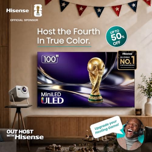 Hisense 85" U6 Pro Series Mini‑LED ULED 4K UHD HDR Gaming AI Smart Fire TV (85U6SF Pro, 2026 New) – Hi-QLED, Native 144Hz, Motion Rate 480, Dolby Vision IQ · Atmos, HDR10+, Glare-F thumbnail 2