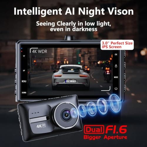 Dash Cam pahaa X18 4K Doble (Frontal y Trasera) con Tarjeta 64GB Gratis