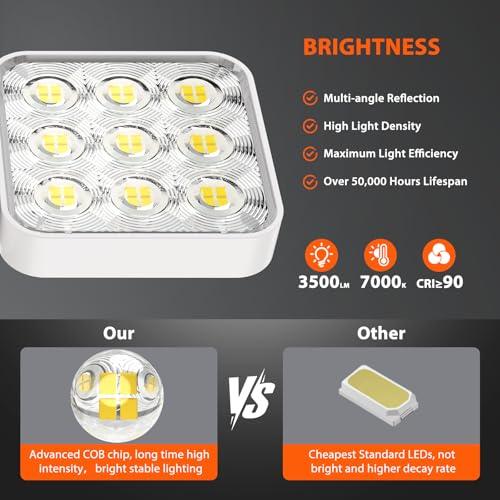 WdtPro Solar Lights Outdoor Motion Sensor, 3500LM Bright Solar Flood Lights Outdoor, Adjustable & Upgrade Glass Panel, Wireless LED Solar Powered Security Spot Lights Waterproof fo thumbnail 4