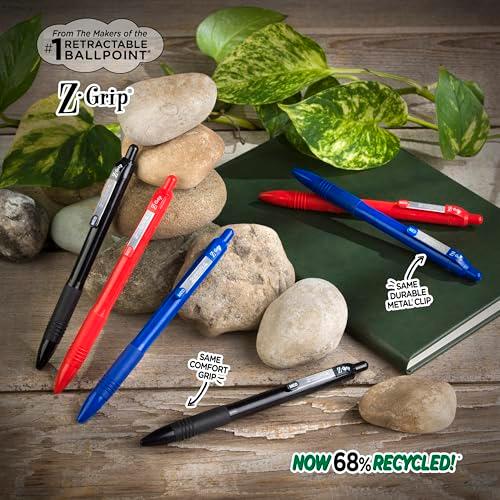 Zebra Pen Z-Grip Recycled Retractable Ballpoint Pens,1.0mm, Black Ink, Durable Metal Clip, 68% Recycled (GRS Certified; Global Recycled Standards), School & Office Supplies, 24-Pac thumbnail 2