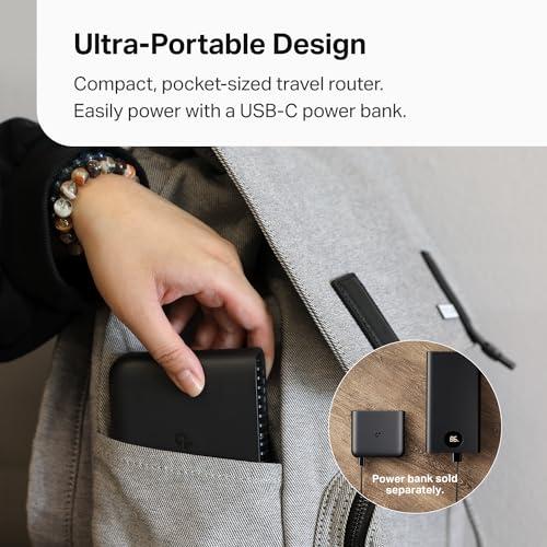 TP-Link Router de Viaje Wi-Fi 6 AX1500 Ultra-Portátil TL-WR1502X | Comparte WiFi Fácil | USB-C
