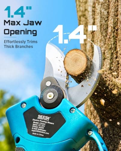 SEESII Electric Pruning Shears, 1.4" Cutting Cordless Pruner for Gardening thumbnail 3