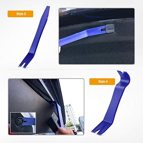 GOOACC 5PCS Auto Trim Removal Tool Kit No-Scratch Pry Tool Kit for Car Door Clip Panel & Audio Dashboard Dismantle -5PCS thumbnail 5