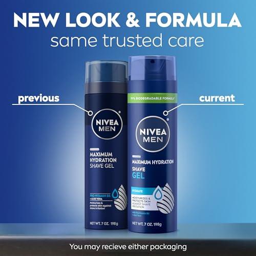 NIVEA MEN Gel para Afeitar Máxima Hidratación con Aloe Vera y Provitamina B5 (Paquete de 3)