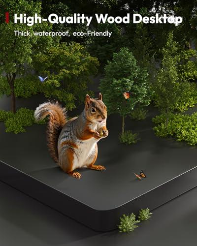 SANODESK Electric Standing Desk 48 x 24 Inches Whole-Piece Desktop Height Adjustable Stand Up Desk w/6-Button Controller Ergonomic Computer Desk for Home Office, Black Frame + Blac thumbnail 8