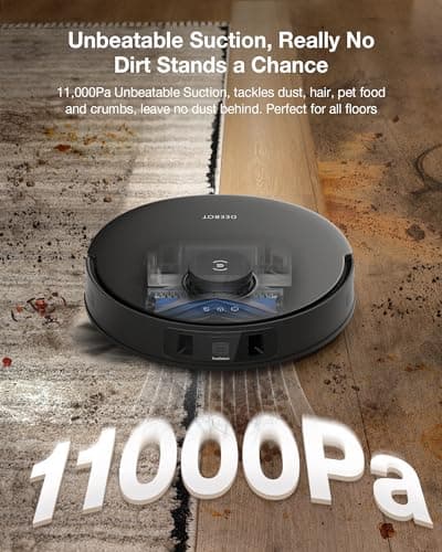 ECOVACS DEEBOT T30S Combo Robot Vacuum and Mop, All-in-One Cleaning Hub, 11000Pa, ZeroTangle Technology, TruEdge Adaptive Edge Mopping, Dual Self-Emptying, Hot Water Mop Washing, A
