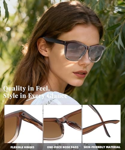 QALLY Sunglasses-women Polarized Sunglasses-womens: Trendy Sun Glasses polarized UV400 Protection Fashion Sunglasses thumbnail 4