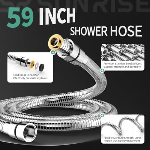 12 Inch Wide Rain Shower Head with Filtered Handheld Combo, High Pressure Rainfall Shower Head, 9 Spray Modes Handheld with 9-Inch Extension Arm, Comes with Filter Removes Chlorine