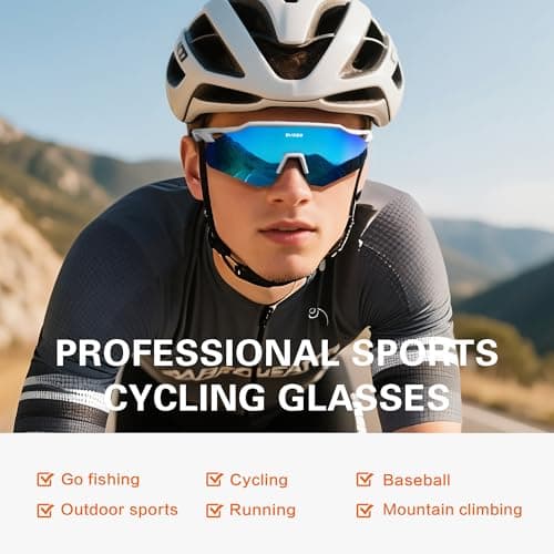 suoso Sports Cycling Sunglasses for Men: Lightweight UV Protection Polarized Sun Glasses for Youth Baseball Softball Running thumbnail 6