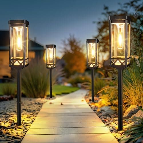 KOOPER Taller Solar Pathway Lights Outdoor, 8 Pack Upgraded Brighter Solar Garden Lights Solar Powered, Up To 15 Hours Outdoor Solar Lights for Yard Landscape Lighting Path Walkway thumbnail 4