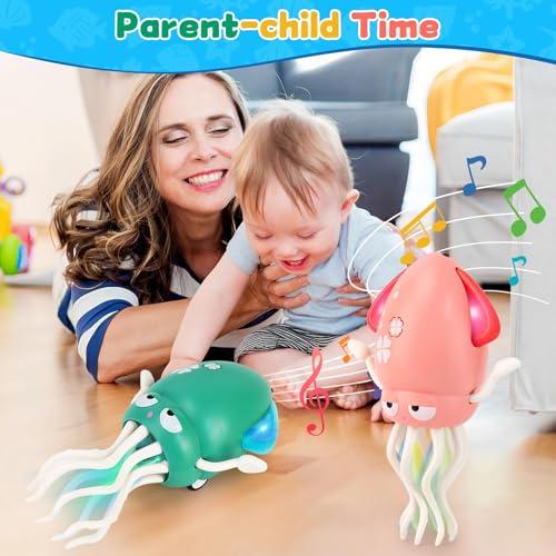 Miniatura de LZZAPJ Electric Dancing Octopus Light Music Suitable for 12-18 Months Old Baby Toys, Kid Crawling Squid Toys Suitable for Toddler Tummy Time, Birthday for 1 2 3 4 5 6 Year Old Boy  3