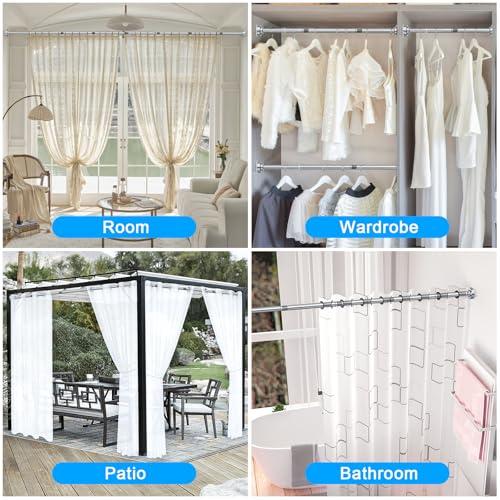 Barra de Cortina de Ducha TEECK Ajustable 32-80 pulg. - Sin Taladrar ni Óxido