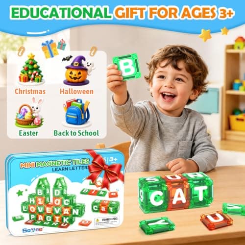 Bloques Magnéticos Educativos de Letras para Niños