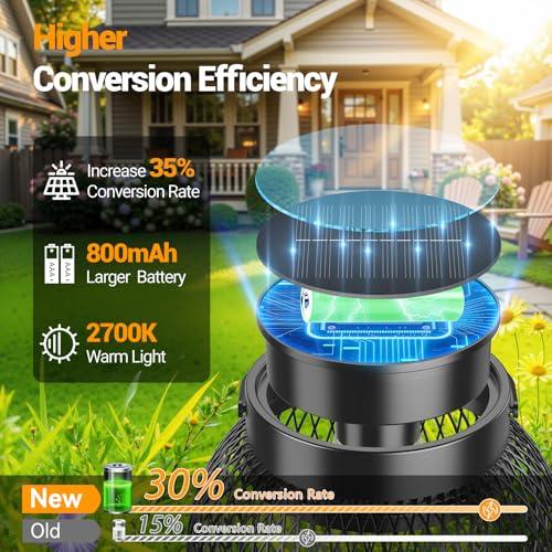 Solar Lanterns Outdoor Waterproof, Upgraded Hanging Solar Lights for Outside, Metal Solar Hanging Lanterns with Clip, Solar Powered Lantern for Patio Porch Garden Decor, 2 Pack thumbnail 5