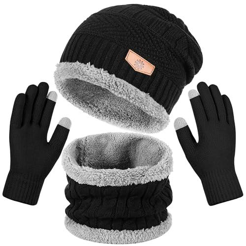 Set de Invierno: Gorro, Bufanda y Guantes Táctiles