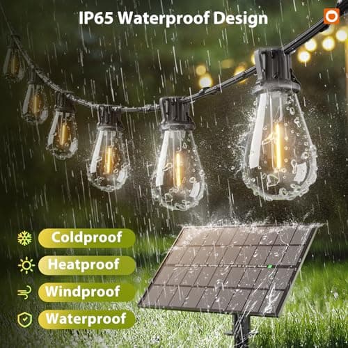 Miniatura de Guirnalda Solar de Luces addlon de 198 pies para Exterior, Impermeable, ¡Dura Más de 20 Horas! 5