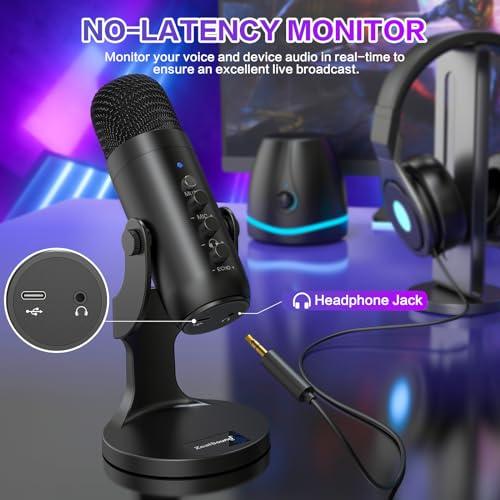 Miniatura de Micrófono USB ZealSound K66 para Podcast y Streaming: Reducción de Ruido, Monitoreo y Control Total 5
