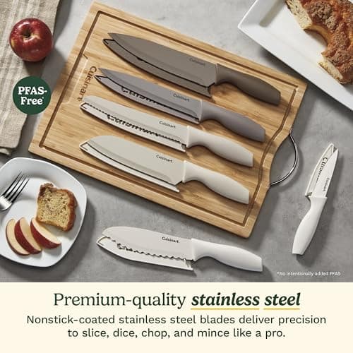 Miniatura de Set de 12 Cuchillos Cuisinart Advantage de Acero Inoxidable Antiadherente con Fundas y Mangos Ergonómicos 2