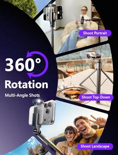 LISEN [0.01s-Open] Phone Tripod for iPhone, 67" Selfie Stick Tripod with Remote, Extendable Cell Phone Tripod Stand, Perfect for Travel Video Recording Live Stream Vlog for iPhone  thumbnail 6