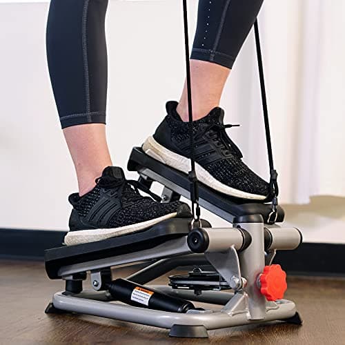 Mini Stepper 2 en 1 Sunny Health & Fitness Total Body con Bandas y Monitor Digital