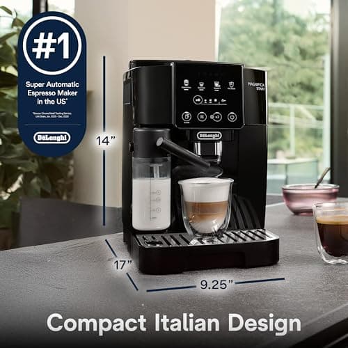 De'Longhi Magnifica Start Automatic Espresso Machine with Auto Milk Frother & Built in Grinder - 5 One-Touch Recipes, Easy-to-Clean, Home Barista Coffee Maker for Lattes, Cappuccin thumbnail 6