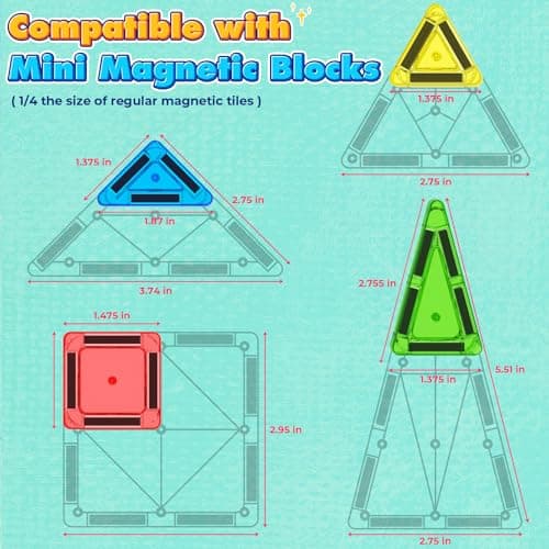 Set de 40 Mini Bloques Magnéticos para Niños