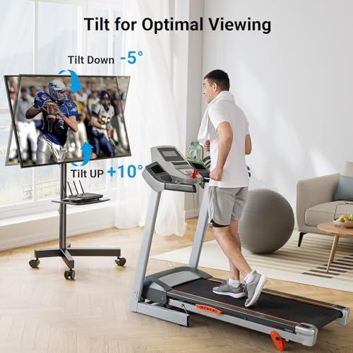 Soporte Móvil para TV PERLESMITH con Ruedas y Bandeja