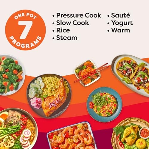 Instant Pot 6QT RIO 7-in-1 Multi-Cooker, Pressure Cooker, Slow cook, Sauté, Steam, Rice Maker, Yogurt, & Warmer, Black, 6 Quarts thumbnail 3