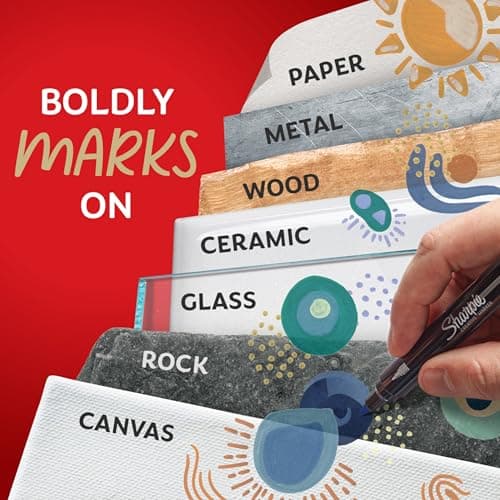 Sharpie Creative Markers, Warm Tones, Water-Based Acrylic Markers, Fine Tip, 12 Count thumbnail 3