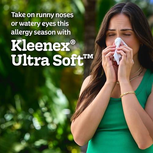 Kleenex Ultra Soft Facial Tissues, 3 Flat Boxes, 120 Tissues per Box, 3-Ply (360 Total), Packaging May Vary thumbnail 7