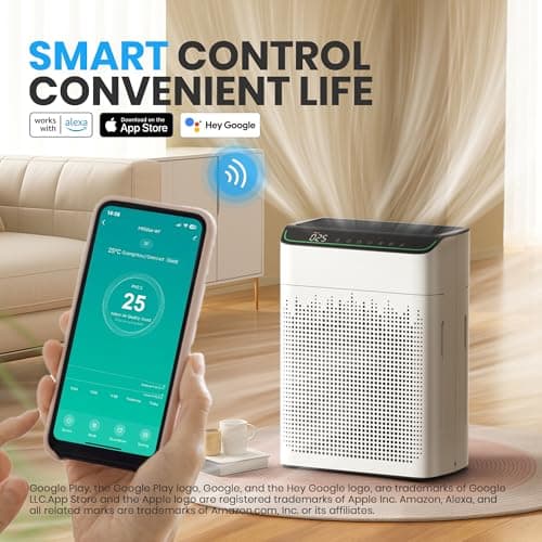 FLANUR Air Purifiers for Home Large Room Up to 1690 ft² Double-sided Air Inlet Smart WiFi Alexa Compatible PM 2.5 Air Quality Monitor for Smoke and Odor 23dB Quiet 1 Pack+2 Pack HE