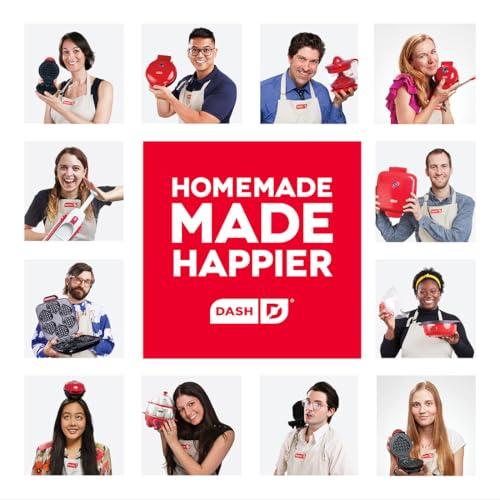 Dash Mini Waffle Maker- Mini Machine for Creative Homemade Treats - Nonstick Iron with Unique Print Design - Stylish Waffle Machine - Red Heart thumbnail 8