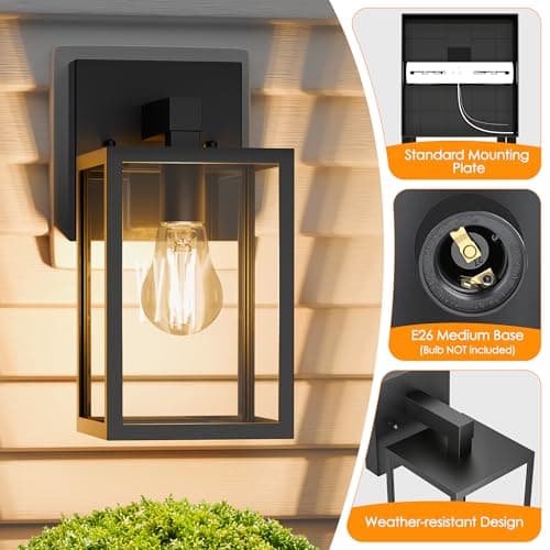 MATAMEYE Outdoor Wall Light, Waterproof Exterior Porch Lighting Fixture thumbnail 5