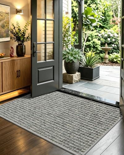 Color&Geometry Thin Indoor Door Mat 17"x30", Dirt & Moisture Trapping, Non-Slip Rubber Backing, Low Profile Inside Doormat for Home Entrance, Entryway, Patio & Porch,Sage Green thumbnail 2