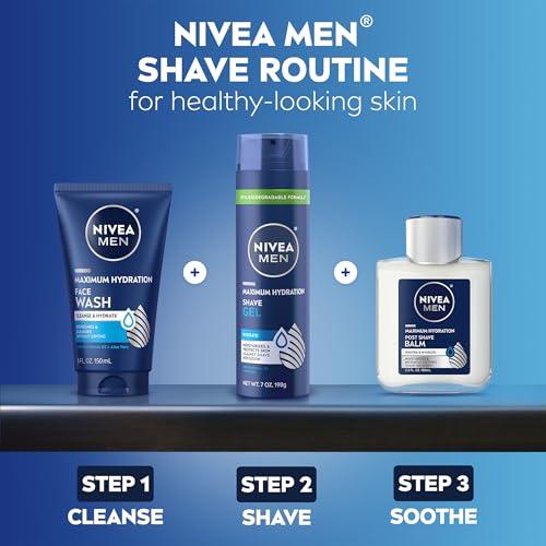 NIVEA MEN Gel para Afeitar Máxima Hidratación con Aloe Vera y Provitamina B5 (Paquete de 3)