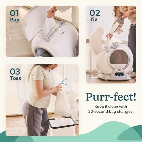 Petcove Automatic Self Cleaning Litter Box for Multiple Cats - PurrTek with Smart App Control (5GHz Wi-Fi), Triple Odor Control, Quiet Operation & Advanced Safety Sensors thumbnail 6