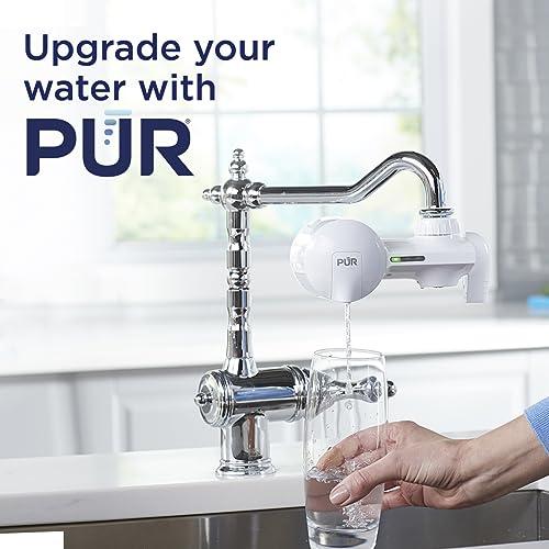 Miniatura de PUR Horizontal Faucet Mount Water Filtration System with Lead Reducing Filter for Cleaner, Filtered Tap Water, Lasts 100 Gallons, Sink Water Filter, Fits Most Kitchen or Bathroom F 9