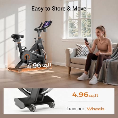 Miniatura de Bicicleta Estática CURSOR de Resistencia Magnética con APP para Casa 9