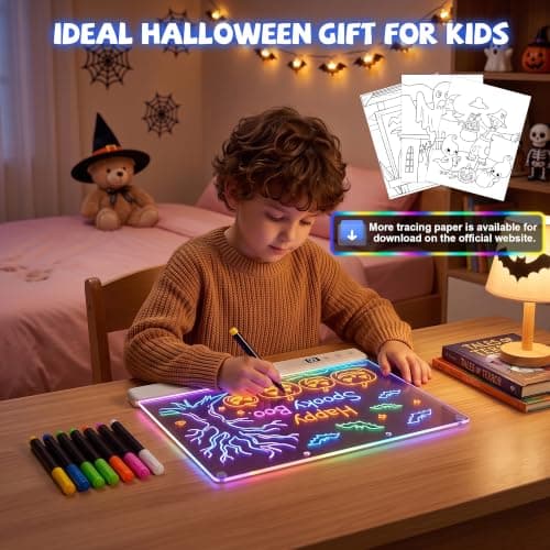 Miniatura de Pizarra LED Honesorn de 16'' para Niños con 16 Efectos de Luz Recargable 5