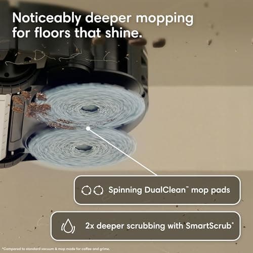 iRobot Roomba Plus 415X Combo Robot Vacuum & Mop + AutoWash Dock, Self‑Cleaning & Heated Dry, Auto‑Empty up to 90 Days, 140x Power-Lifting Suction, 2X Deeper Mopping, Ideal for Hom thumbnail 4