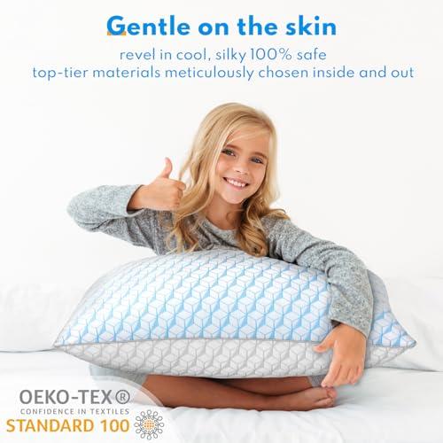 Almohadas HEYCUZI Queen Size (Par) – Suaves, Tipo Pluma, Refrescantes