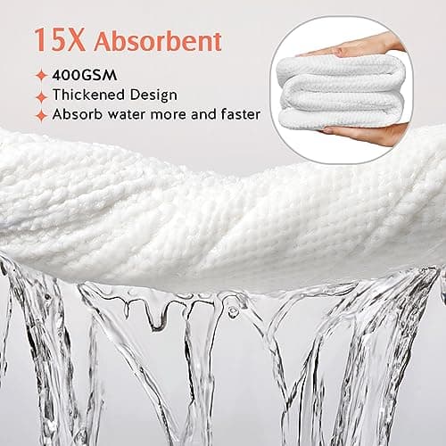 YFONG 2 Pack Microfiber Hair Towel Wrap for Women, Quick Dry Hair Turban