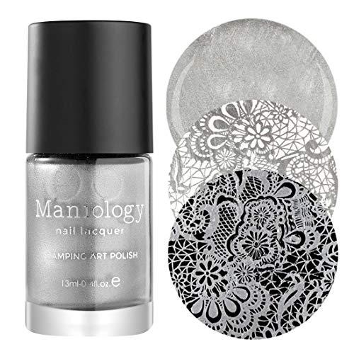 Maniology Essentials Primary Stamping Polish Set | 6-Piece Basic Nail Art Colors Collection (Silver, Gold, Dark Blue, Red, White, Black) – 13ml Bottles for Creative Nail Art Design thumbnail 2