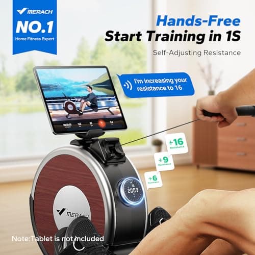 Merach Q1S Pro Electromagnetic Rowing Machine, Auto 16-Level Resistance thumbnail 2
