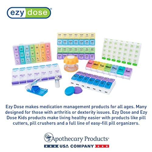 EZY DOSE: Organizador Semanal de Pastillas AM/PM con Pop-Outs