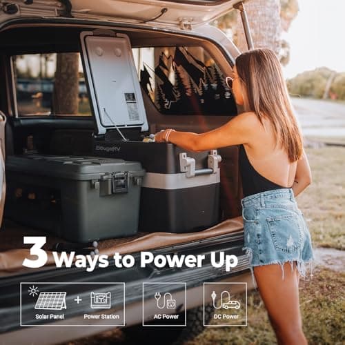 BougeRV 12V Refrigerator Fridge Freezer Portable Car Fridge 42 Quart Electric Cooler 12V/24V DC 110~240V AC for RV Camper Truck Jeep Pickup SUV Van Boat Camping Tailgating Road Tri thumbnail 6
