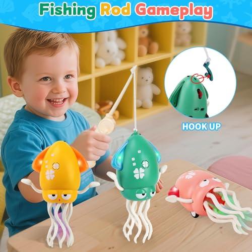 Miniatura de LZZAPJ Electric Dancing Octopus Light Music Suitable for 12-18 Months Old Baby Toys, Kid Crawling Squid Toys Suitable for Toddler Tummy Time, Birthday for 1 2 3 4 5 6 Year Old Boy  5