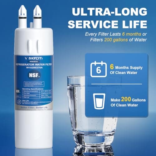 Miniatura de Reemplazo Filtro de Agua W10295370A Compatible EDR1RXD1 y Modelos Whirlpool 6
