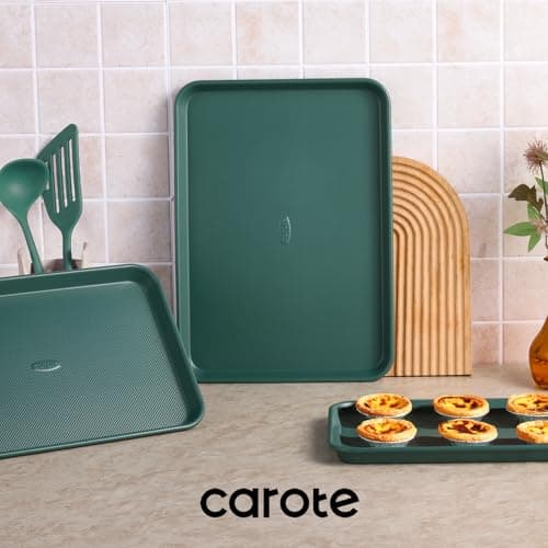 Juego de 3 Charolas para Hornear CAROTE – Verde Olivo Profundo