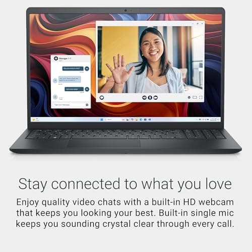 Dell 15 Laptop DC15255-15.6-inch FHD 120Hz Display, AMD Ryzen 5-7520U, 8GB LPDDR5 RAM, 512GB SSD, Radeon 610M Graphics, Windows 11 Home, Onsite Service - Carbon Black thumbnail 3